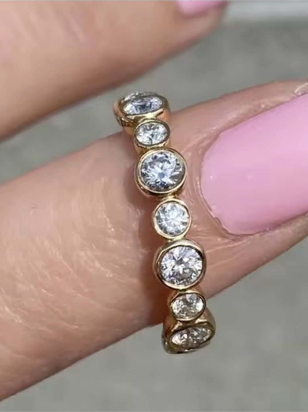 14k 1.12ct Bezel Set Band
